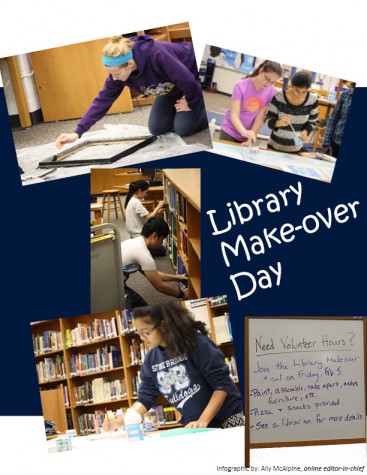 Students Assist With Library Make-over