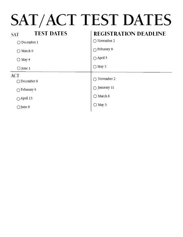 SAT%2FACT+Sign+Up+Dates+and+Deadlines